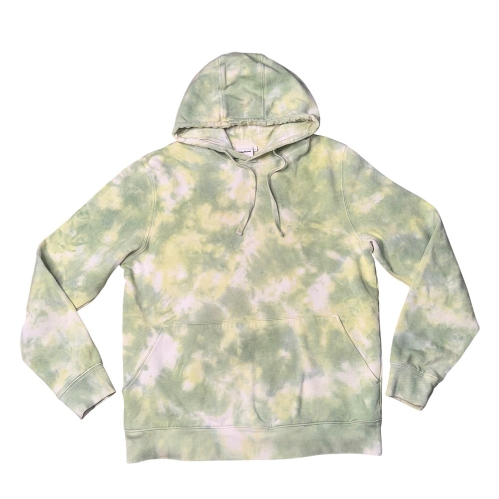 Richer Poorer Hoodie Womens Large Green Tie Dye Excellent Fleece Pullover